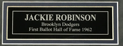 Jackie Robinson 1st Game 1947 Brooklyn Dodgers Framed Photo & Replica Ticket