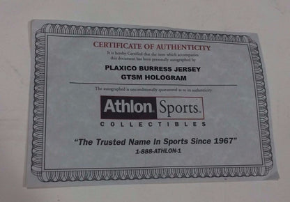 Plaxico Burress Signed Inscribed 10 Rec. 204 Yds 2 TD 10/2/05 Giants Jersey GTSM