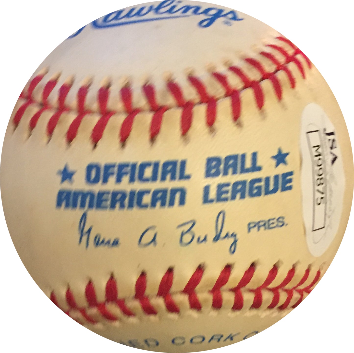 Edgar Mitchell Single Signed AL Baseball Astronaut NASA Apollo 14 Moonwalker JSA