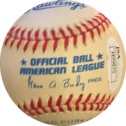 Edgar Mitchell Single Signed AL Baseball Astronaut NASA Apollo 14 Moonwalker JSA