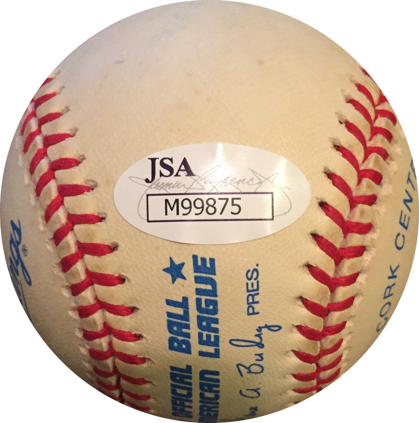 Edgar Mitchell Single Signed AL Baseball Astronaut NASA Apollo 14 Moonwalker JSA