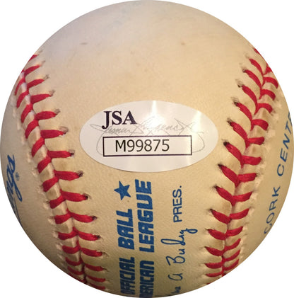 Edgar Mitchell Single Signed AL Baseball Astronaut NASA Apollo 14 Moonwalker JSA