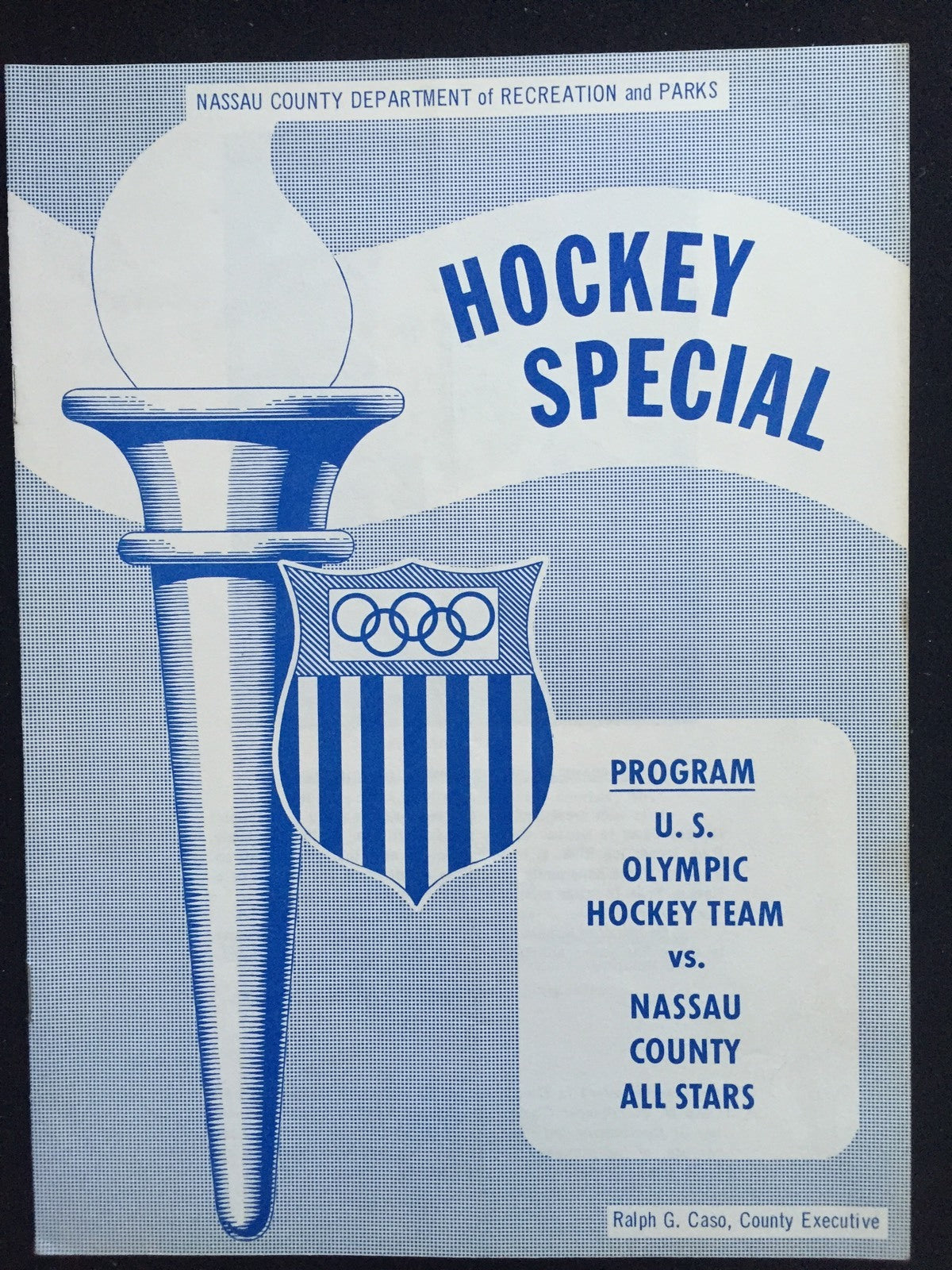 1972 Usa Olympic Hockey Team Vs Nassau Long Island All Stars Program Nm Rare