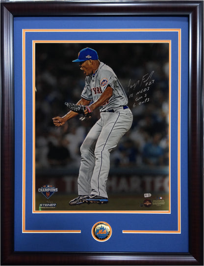 Jeurys Familia Signed 16x20 Framed Mets Nlds Game 5 6 Outs Auto Steiner COA /27
