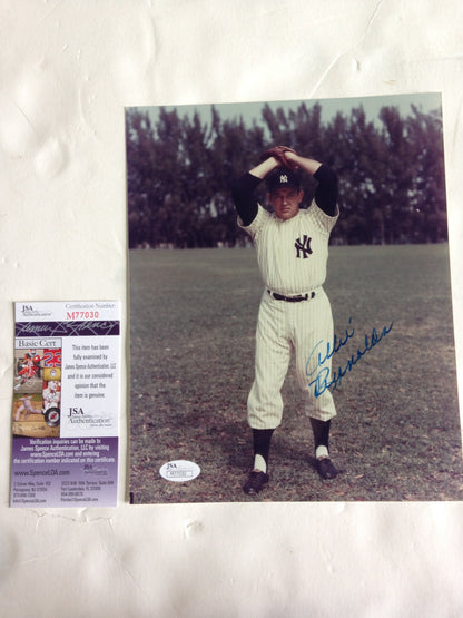 Allie Reynolds Yankees signed color 8x10 photo 2 no hitters autograph JSA COA