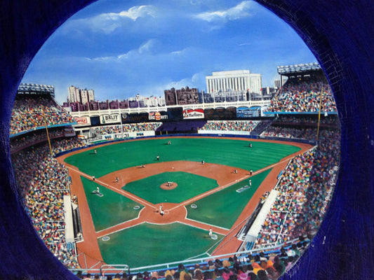 Robert Stephen Simon original 1989 Yankee stadium oil painting 1/1 framed COA