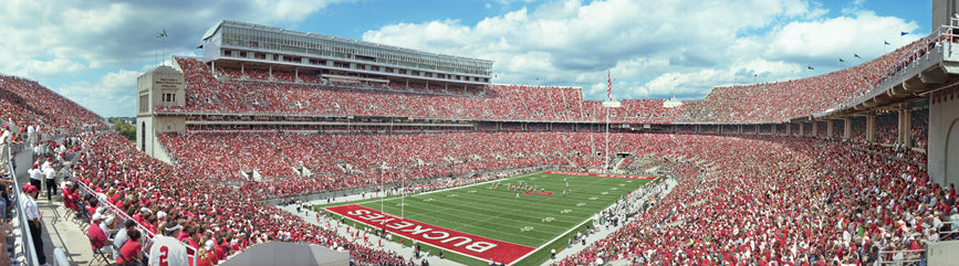 Ohio State Buckeyes 48 yard line 13.5x39 panoramic photo unframed Football