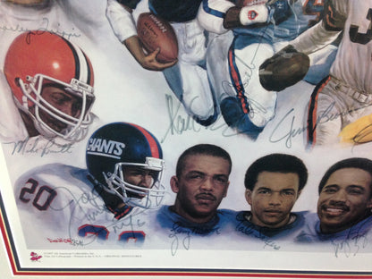 Ultimate Running Backs signed litho FRAMED Jim Brown Sayers Campbell 24 Auto COA