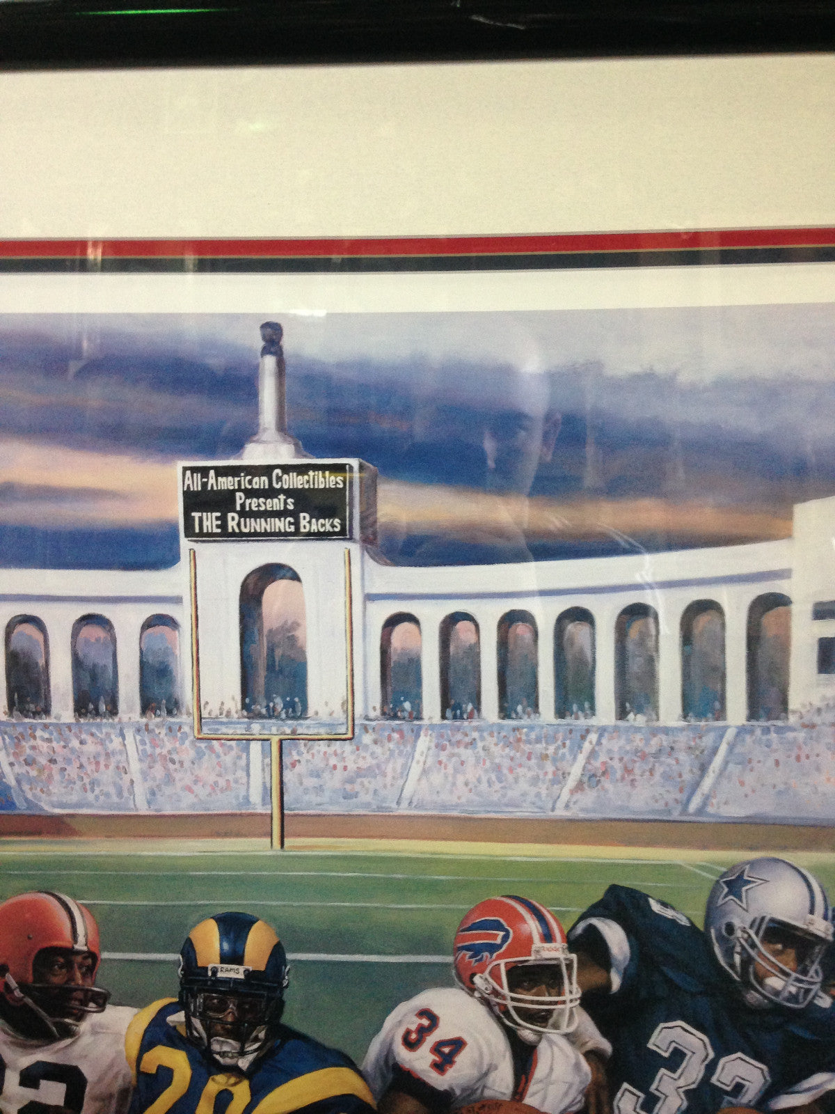 Ultimate Running Backs signed litho FRAMED Jim Brown Sayers Campbell 24 Auto COA