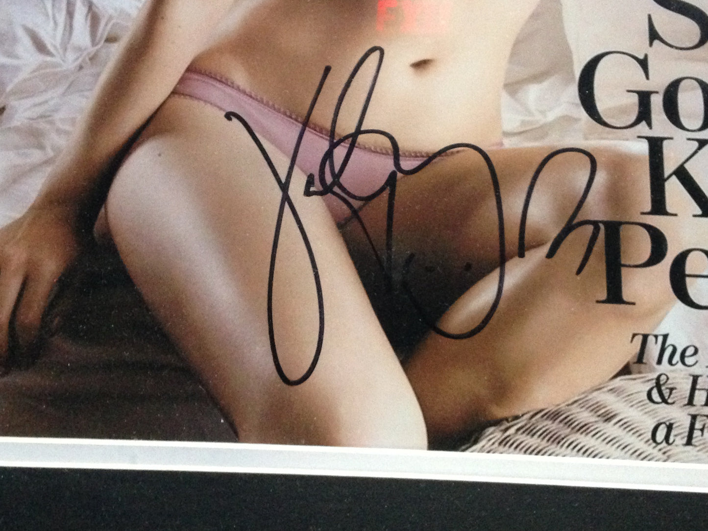 Katy Perry American idol signed Rolling Stone Magazine framed auto COA 21x18