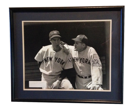 Joe DiMaggio Yankees Signed cut Auto 16x20 VINTAGE ORIGINAL PHOTO Framed CBM COA