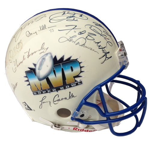 Super Bowl MVP signed ProLine helmet 23 auto Montana Rice Aikman E SMITH STEINER