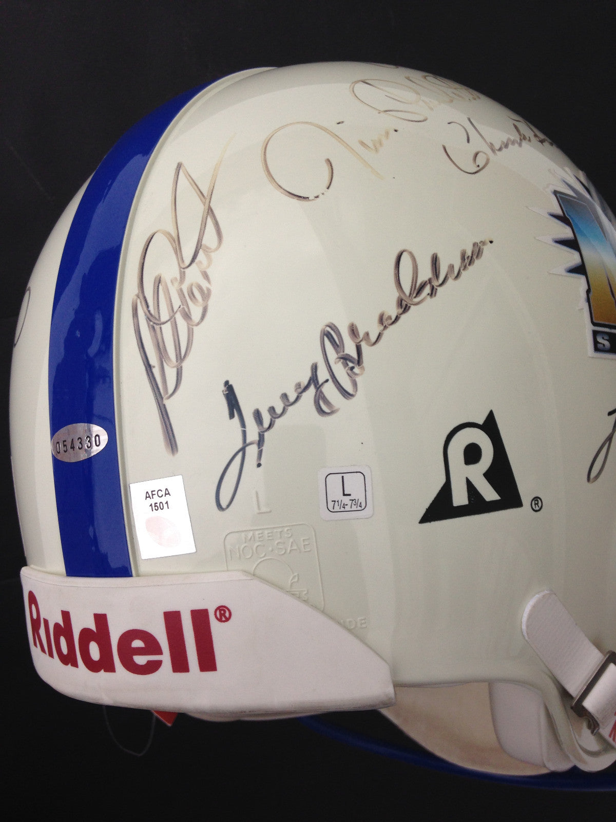 Super Bowl MVP signed ProLine helmet 23 auto Montana Rice Aikman E SMITH STEINER