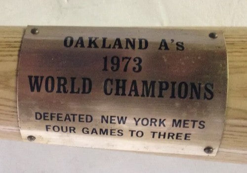 Oakland A's 1973 World Series Champions Big Stick baseball bat James Gallagher