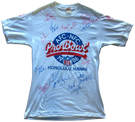 1986 Pro Bowl signed shirt & program 16 auto Phil Simms autograph CBM COA