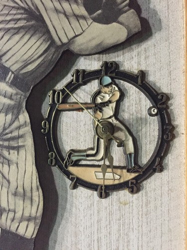 Babe Ruth Ny Yankees Wood Clock 3D Framed 11X16 1/1 original Vintage Hof