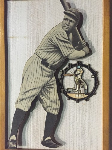 Babe Ruth Ny Yankees Wood Clock 3D Framed 11X16 1/1 original Vintage Hof