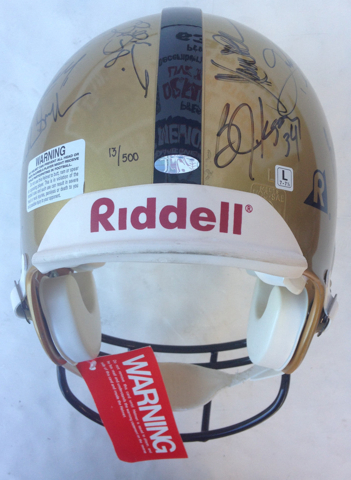 Heisman Trophy signed ProLine helmet 28 auto Barry Sanders Bo Jackson Steiner LE
