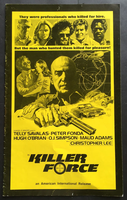 Oj Simpson bills hof  KILLER force Original 1976 movie Theater Pressbook Poster