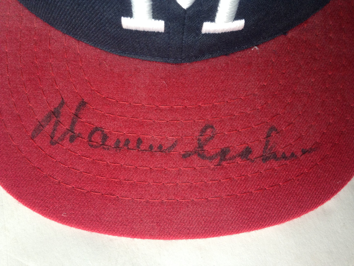 Warren Spahn signed Milwaukee Braves Cooperstown baseball hat auto HOF JSA COA