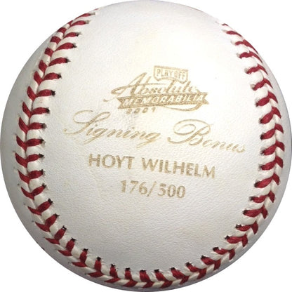 Hoyt Wilhelm Signed 2001 Absolute Memorabilia OML Baseball LE /500 autograph