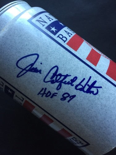 Jim Catfish Hunter Signed Hof 87 Hall Of Fame Plastic Cup Mug Rare Cbm Coa Auto