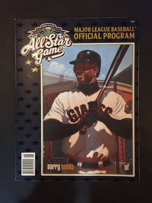 2002 Official MLB All Star Game Program Barry Bonds Baseball Milwaukee Unscored