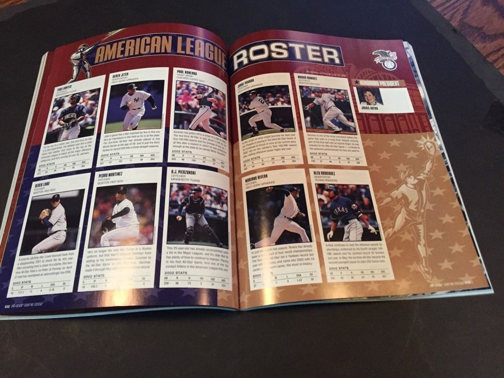 2002 Official MLB All Star Game Program Barry Bonds Baseball Milwaukee Unscored