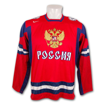 Evgeni Malkin signed IIHF 2010 Olympics Russia hockey jersey Nike auto JSA LOA