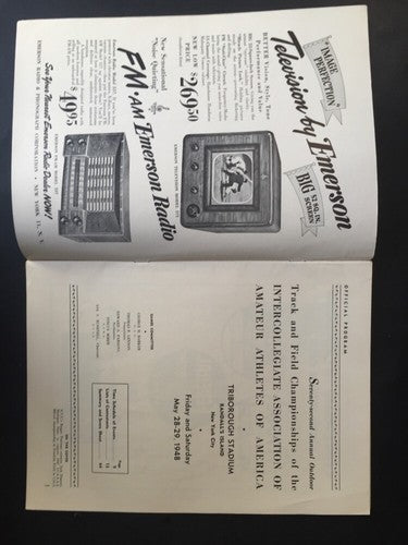 1948 Icaaaa Track And Field Championships Program Triborough Stadium New York