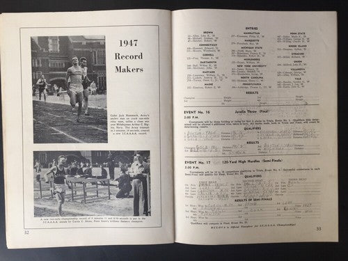 1948 Icaaaa Track And Field Championships Program Triborough Stadium New York