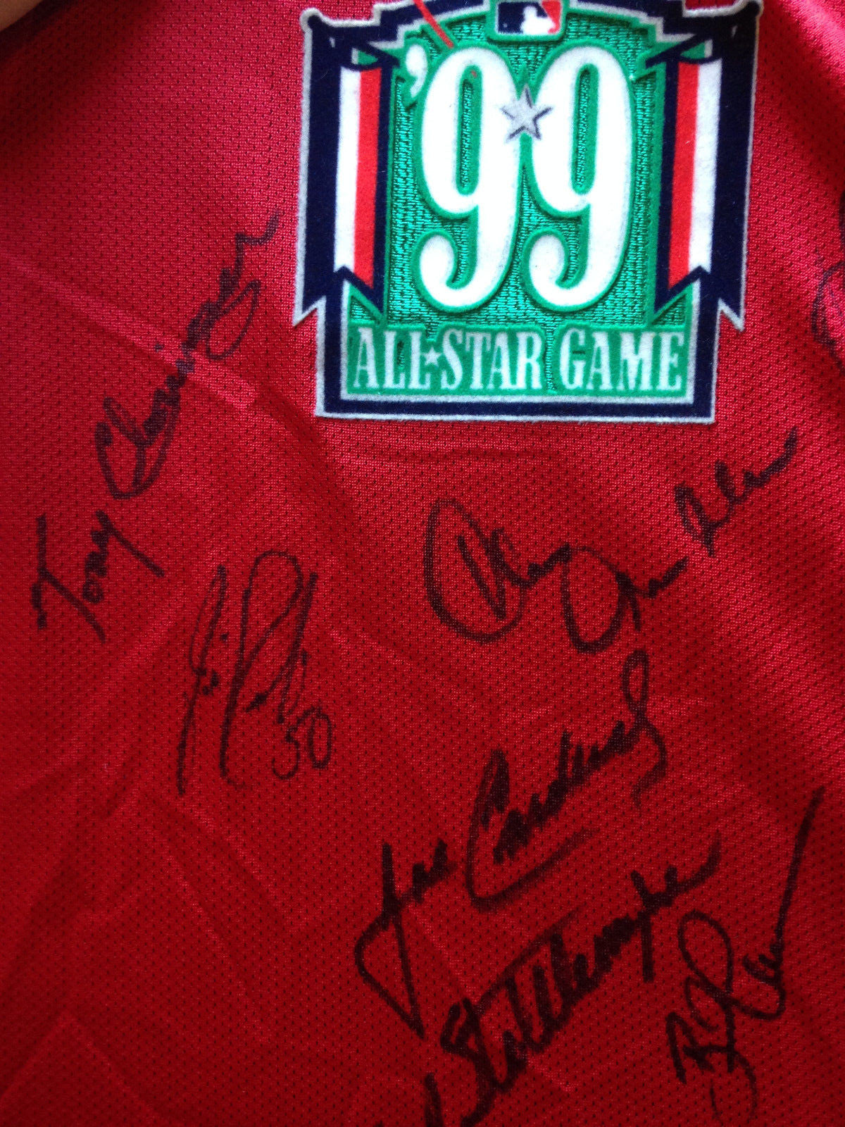 Clonginger signed game used 1999 MLB All Star jersey 19 auto Ken Griffey JR JSA