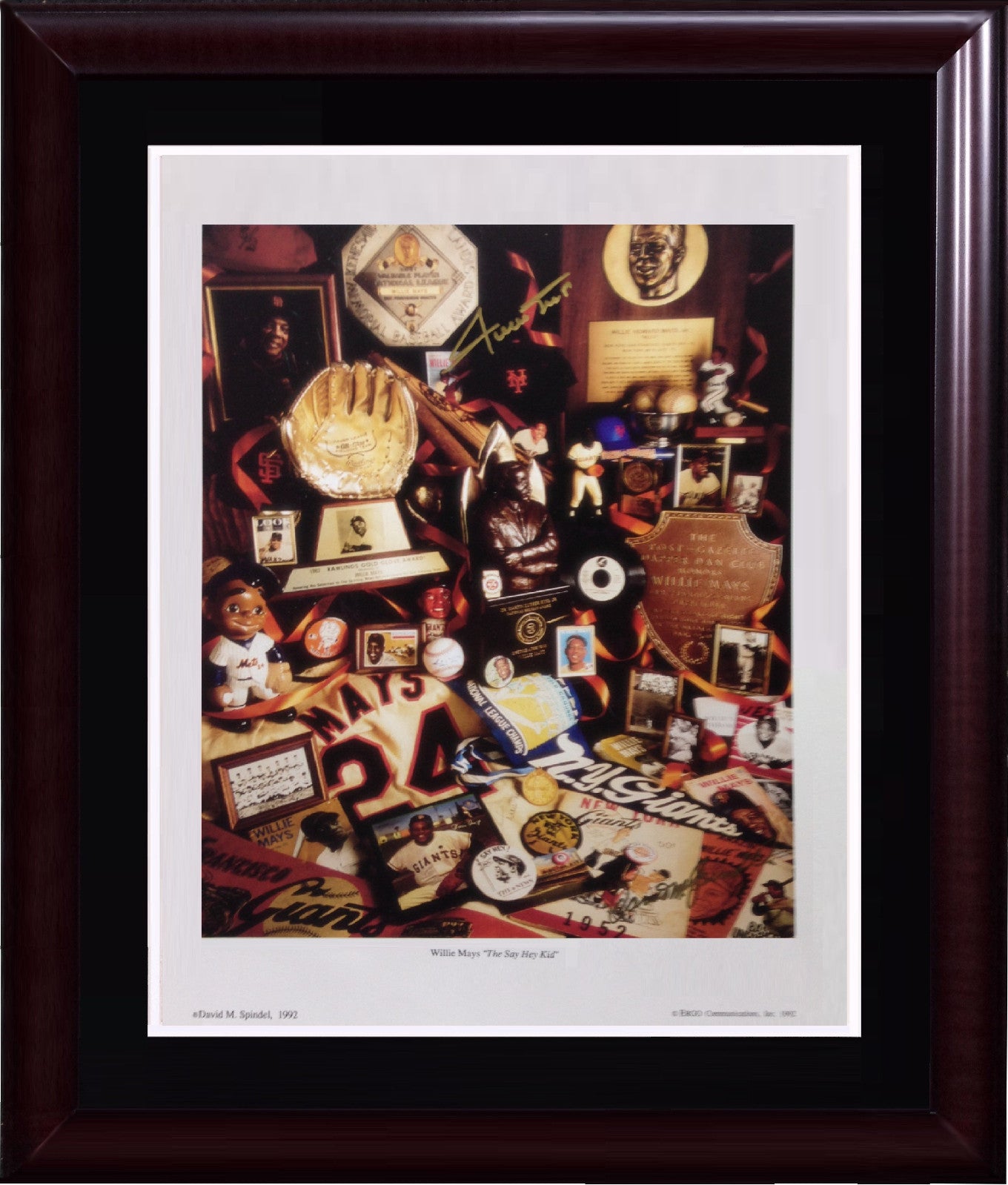 Willie Mays Giants signed 12x16 baseball Memorabilia photo auto HOF CBM COA