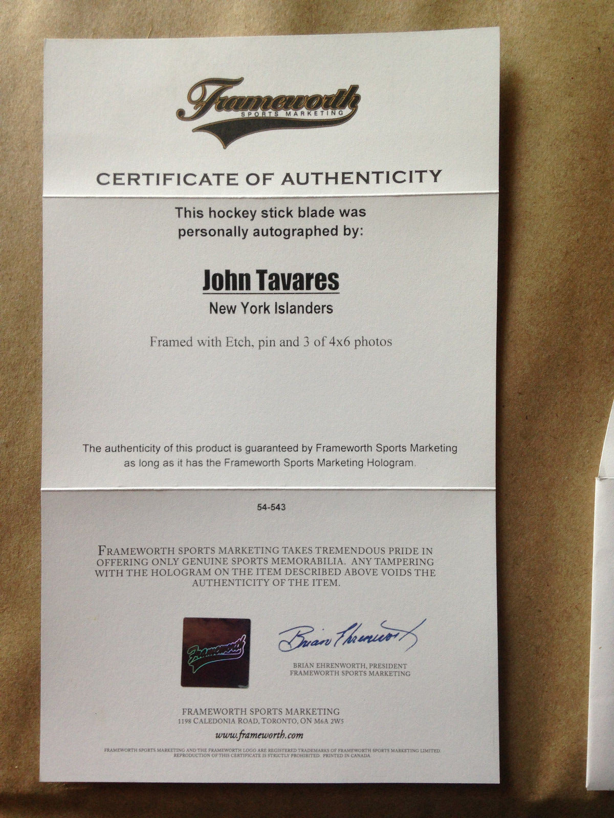John Tavares Signed hockey stick blade shadowbox collage auto frameworth COA