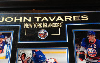 John Tavares Signed hockey stick blade shadowbox collage auto frameworth COA