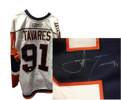John Tavares signed Reebok CCM authentic Islanders jersey auto fight strap jsa