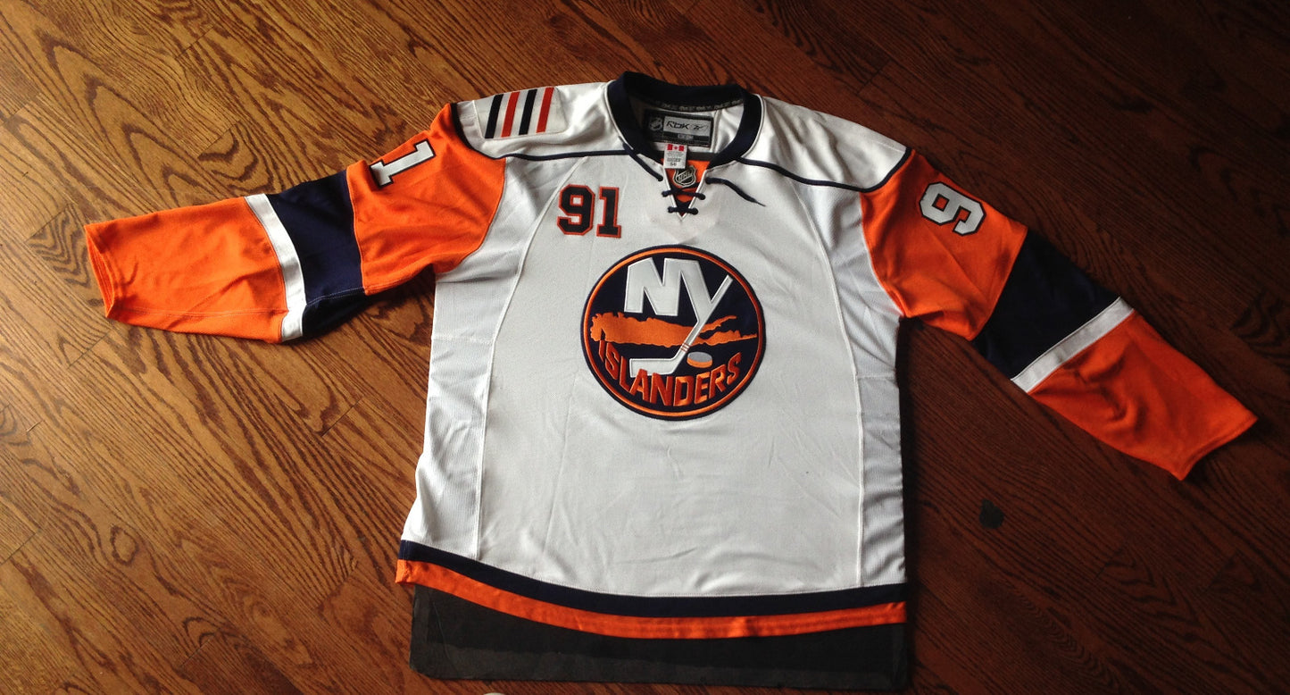 John Tavares signed Reebok CCM authentic Islanders jersey auto fight strap jsa