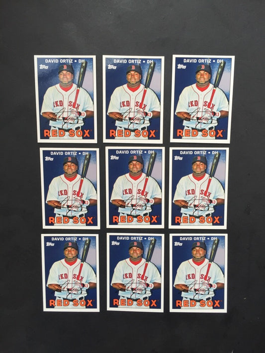 David Ortiz Topps 2008  Card Tch42 1967 Topps 9 cards Lot Mint Glossy red sox
