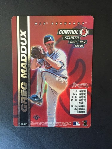 2000 Mlb Showdown Greg Maddux Braves 1St Edition HoloFoil Holo Card #41 Nm Hof