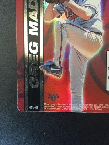 2000 Mlb Showdown Greg Maddux Braves 1St Edition HoloFoil Holo Card #41 Nm Hof