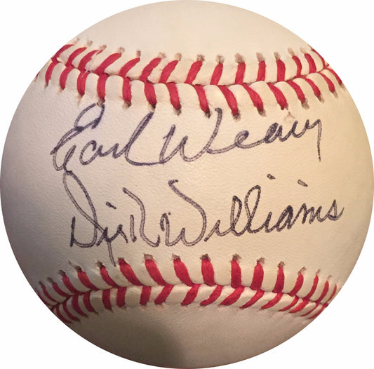 Earl Weaver Dick Williams Signed Official NL Baseball HOF Manager Auto JSA COA