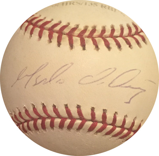 Magglio Ordonez Signed OML Engraved Stat Baseball LTD 1/30 Auto Steiner MLB COA