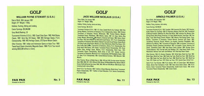 1993 Famous Golfers Fax Pax Factory Sealed 40 Card golf Set Jack Nicklaus Palmer