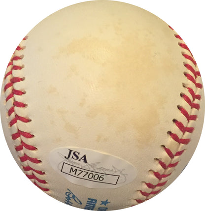 Lou Boudreau Signed Official American League Baseball HOF Indians Auto JSA COA