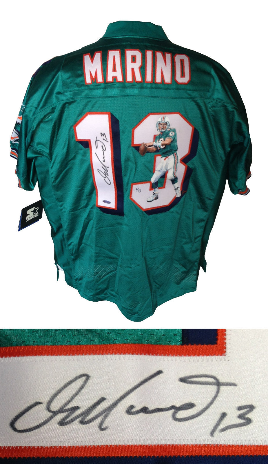 Dan Marino signed authentic hand painted Dolphins jersey auto UDA COA /13 Jessie
