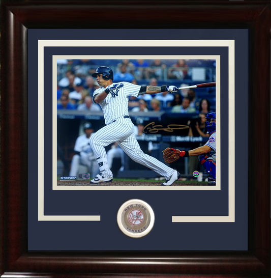 Gary Sanchez Ny Yankees signed 8x10 photo framed ROOKIE AUTOGRAPH Steiner COA