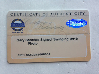 Gary Sanchez Ny Yankees signed 8x10 photo framed ROOKIE AUTOGRAPH Steiner COA