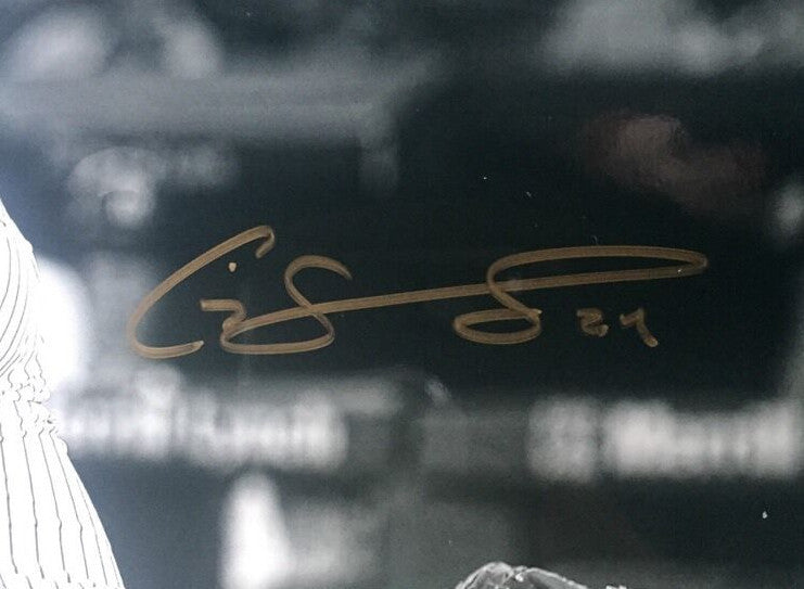 Gary Sanchez Yankees signed 8x10 Metallic photo Gold ROOKIE auto framed Steiner