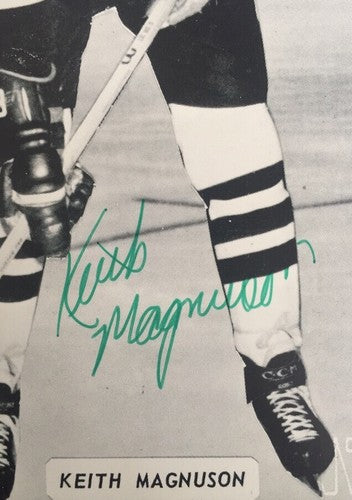Keith Magnuson Signed Vintage Postcard 4x6 Photo 7 Up Rookie Mint Auto Jsa Coa