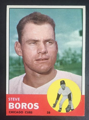 Steve Boros 1963 Topps High #532 Mint Dead Centered Nice Crisp Sharp Card Cubs